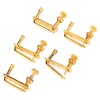 5PCS Violin Fine Tuner Golden Metal Glossy Surface Violin Fine
