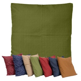 Y81511 Zabuton Cover, Green, 21.7 x 23.2 inches (55 x 59 cm), Made in Japan, 100% Cotton, Full Opening, Commercial Use, Set of 10