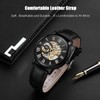 rorios Men's Watches Mechanical Automatic Watch Luminous Watches with Leather
