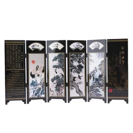 lachineuse Chinese Miniature Wooden Screen Durable 24 x 10 x 8 cm