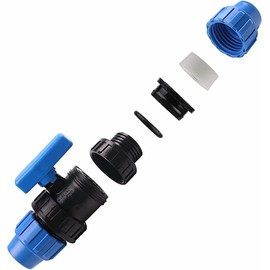 Suinga Ball Valve for PE Pipe 25 mm Plastic Ball Valve PP Fitting Screw Connection for PE Pipe PE Pipe Ball Valve