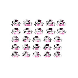 2026 Senior Graduation Nail Art Decals - Waterslide Nail Decals