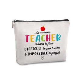 Pwrlveiut Teachers Appreciation Gifts for Women Travel Makeup Bag Teacher Gifts for Women Best New Teacher Gifts Birthday Christmas Thank You Gifts Ideas for Teachers