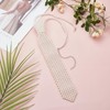 NICENEEDED Pearls Neck Tie, Handmade Weaving Shirt White Pearls Tie