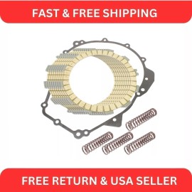 Caltric Clutch Friction Plates And Gasket Kit for Kawasaki Ninja ZX-6R ZX600J 2000-2002
