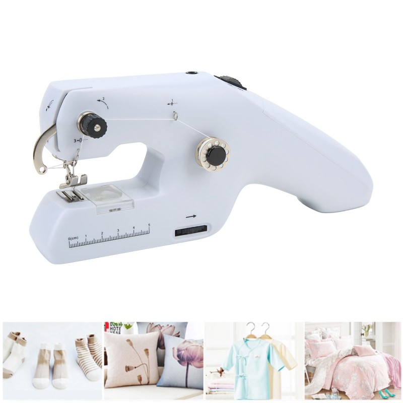 Handheld Sewing Machine Portable Electric Dual Line Sewing Machine with