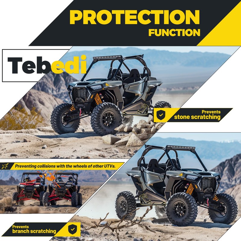 TEBEDI Nerf Bars Rock Sliders Compatible with 2014-2022 Polaris RZR