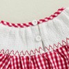 Lenjindjer Infant Baby Girl 4th Of July Outfit Plaid Smocked