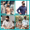 Altatac Disposable Face Masks Black 3 Ply Earloop Protective Breathable