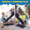 JOYIN Juego de baloncesto para niños con 4 bolas y