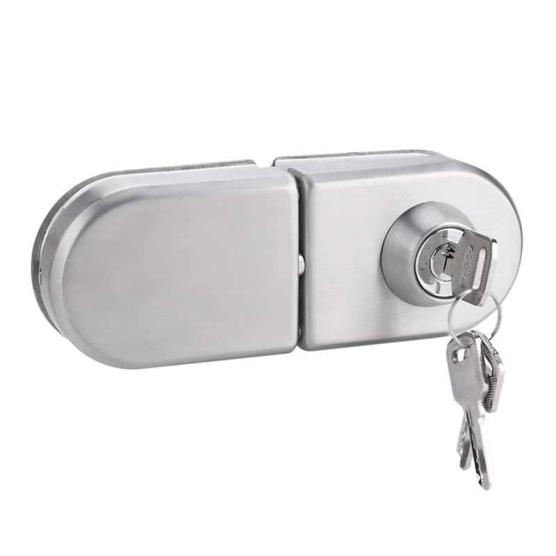 10~12mm Stainless Steel Glass Door Lock with Keys Open/Close Home