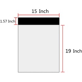 15.7 X 20 Inches Large White Poly Mailers Self-Sealing Shipping Envelopes Water Resistant Plastic Mailing Bags 10 Pcs