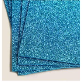 EliteKoopers 10 pcs Blue A4 Glitter Foam Sheets for Christmas Bows, Arts, Crafts and Decoration