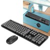 Wireless Keyboard and Mouse Combo Pure Color Retro 2.4G Wireless
