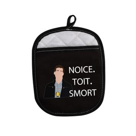 LEVLO Funny Brooklyn Nine Lovers Gifts Noice Toit Smort Oven Mitts Jake Brooklyn Baking Gifts (Noice Toit Smort)