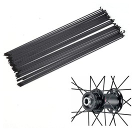 OUKENS Bicycle Spokes, 36 Pieces/Set, Steel Mountain Bike, Bicycle Spokes, 259/261 mm, Diameter 2 mm with Nipple for MTB Wheel Spokes, E-Bike, City Bikes and More (Black 261 mm)