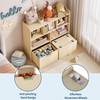 IDEALHOUSE Toy Storage Cabinet, Kids Bookshelf with Movable Drawers and
