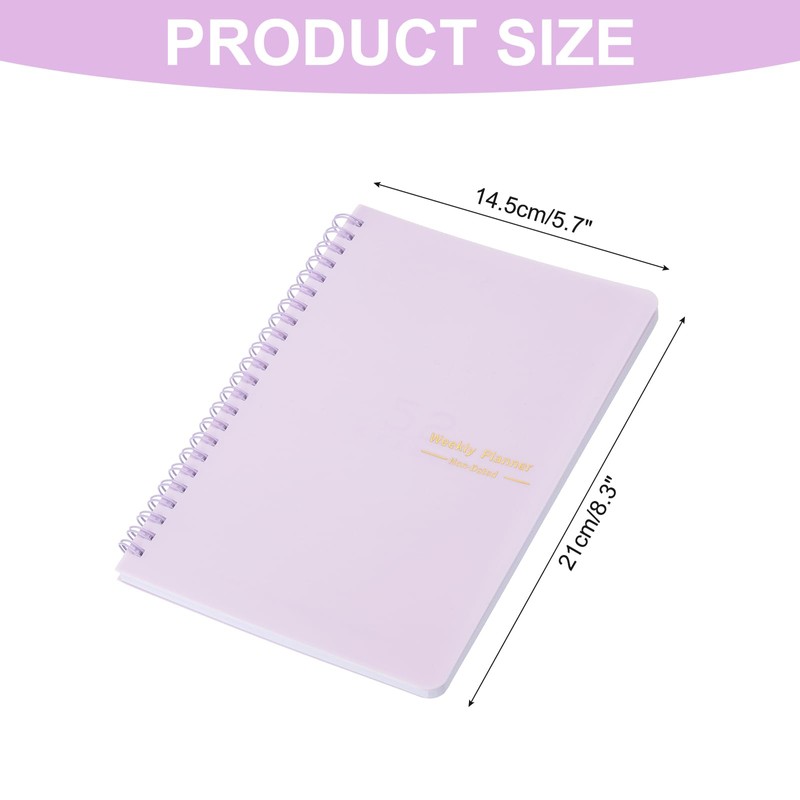 PATIKIL Weekly Goal Notebook A5 8.3 x 5.7" 52 Sheets