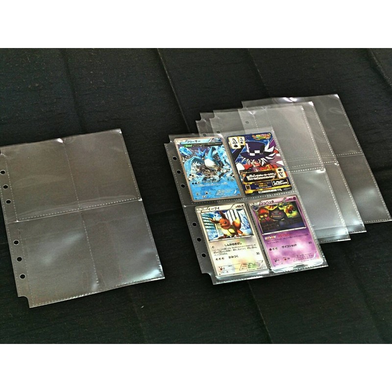 Trading Card 4 Pocket Sheet for Card Game Binder (20