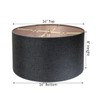 16x16x9 Granite Gray Burlap Hardback Drum Lampshade