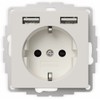 2USB Steckdose inCharge Pro55 reinwei matt
