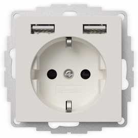 2USB Steckdose inCharge Pro55 reinwei matt