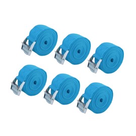 Hihaha 6pcs 9.8ft Cargo Tie Down Straps with Cam Lock Buckle for Car Blue Durable Material