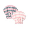 2 Pack Microfiber Hair Drying Cap Towel - Soft &