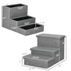 3-Steps Pet Stairs with Storage - Gray
