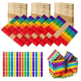 Allazone 550 PCS Colorful Sawtooth Wood Craft Stick Natural Wooden Popsicle Stick for DIY, Handcraft Model, Decoration, Craft Design, Children Education