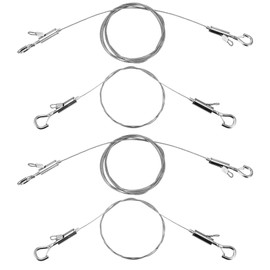 4 Pcs Adjustable Picture Hanging Wire Heavy Duty Mirror Hanging kit Stainless Steel Picture Frame Wire 2-Pack 1m (3.3ft) Small Hooks + 2-Pack 2m (6.6ft) for Frames, Art, Mirror, Supports Up to 100lbs