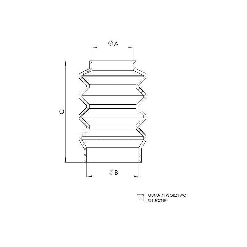 TEDGUM 00729331 Kardan Shaft Protection Cuff (Rubber with Metal)