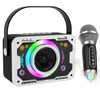 Karaoke Machine, Wireless Karaoke Microphone with Disco Lights, Portable Bluetooth