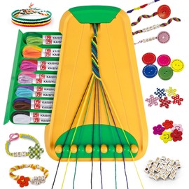 Friendship Bracelet Making kit, Arts and Crafts for Kids 8-12, Kids Jewelry Making Kit with 28 Pre-Cut Threads,Birthday Gifts for Girl Ages 6 7 8 9 10 11 12 Year Old Kids Travel Activity Set(Green)