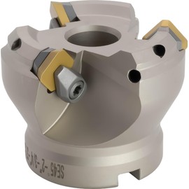 2" 45° Indexable Face (Shell) Mill, 3/4" Arbor Hole Diameter, 3 Flute, with 3 pcs SEAN42AFN Carbide Inserts