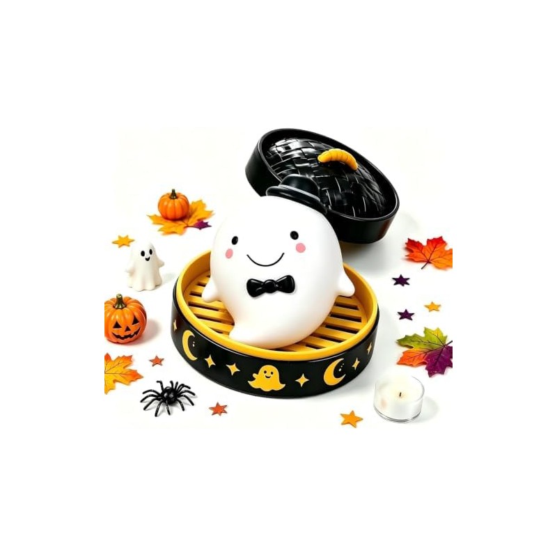 SANTIFY Bollo de Vapor Antiestrés Halloween – Figura Decorativa