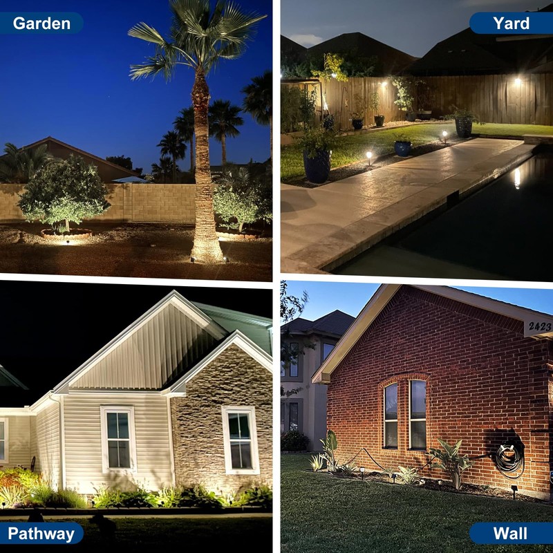 Katipeal Solar Spot Lights Outdoor,6 Pack/56 LED Outdoor Lights for