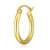 14k REAL Yellow Gold 2mm Thickness Hinged Hoop Earrings (15