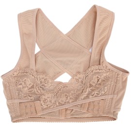 Lace Chest Brace Women Back Corrector Shapewear Breathable Bra Support Vest Skin ColorL