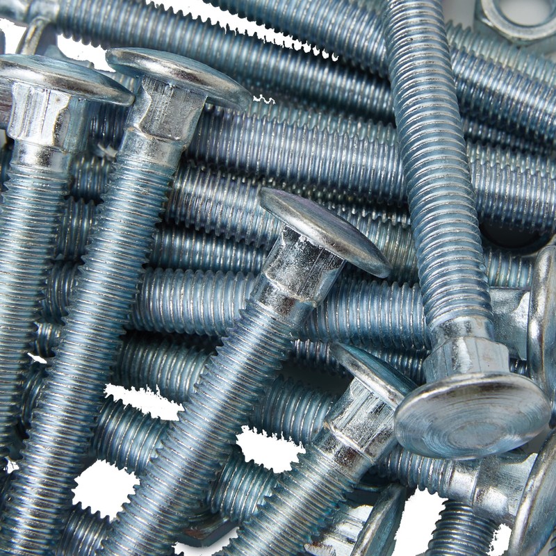 Merriway BH04831 (25 Pcs) Carriage Bolts with Nuts, M8 x