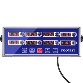 YOOYIST Professional Commercial 8 Channel Multiple Kitchen Timers Digital Calculagraph Programmable Loud for Restaurant Food Fryer Baking Cooking Stainless Steel Heavy Duty.