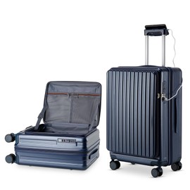 20 Inch Carry-on with USB Port & TSA lock, Expandable Carry on Airline Approved Top Opening Luggage Durable Suitcase Lightweight Hardside Luggage, Travel Carry On with 360° Double Spinner Wheels