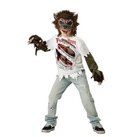 InCharacter Costumes, LLC Boys 8-20 Werewolf Mask and Shirt Set, Multi Color, X-Large