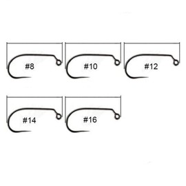 Eupheng Plus Best Barbless Fishing Hooks Competition Fishing Hook Combo Dry Nymph Strimp&Pupa Pupa jig Fly Hooks with Free Mini Fly Box (125PCS 9220 Hooks Combo)