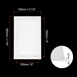 PATIKIL 6x4 inch(145x95mm) Removable Hinged Access Panel, ABS Plumbing Access Doors Easy Wall Hole Cover for Drywall Plumbing Electrical Cables Wiring, White