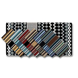 Mayatex Branding Iron Saddle Blanket Blue/Cream