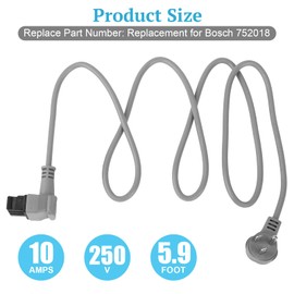 00752018 Dishwasher Plug Power Cord for Bosch 300/500/800 Series Dishwashers Junction Box, Dishwasher Power Cord Replacement for Bosch SMZPC002UC