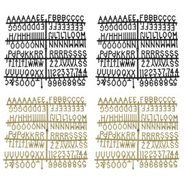 PATIKIL 3/4 Inch Letter Board Letters Only, 7 Pcs 1029 Felt Letters for Letter Boards Universal for Changeable Plastic Letter Board Message Board, Bronze, Black