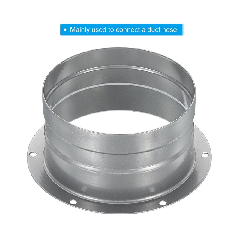 PATIKIL 4 Inch Duct Connector Flange, 2 Pack Metal Straight