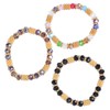 6pcs Beaded Bracelet Shiny Crystal Simple Style Women Girl Jewelry